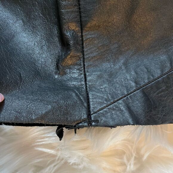 VTG U.S. Leather Mini Skirt || SZ 11-12 - Picture 6 of 9